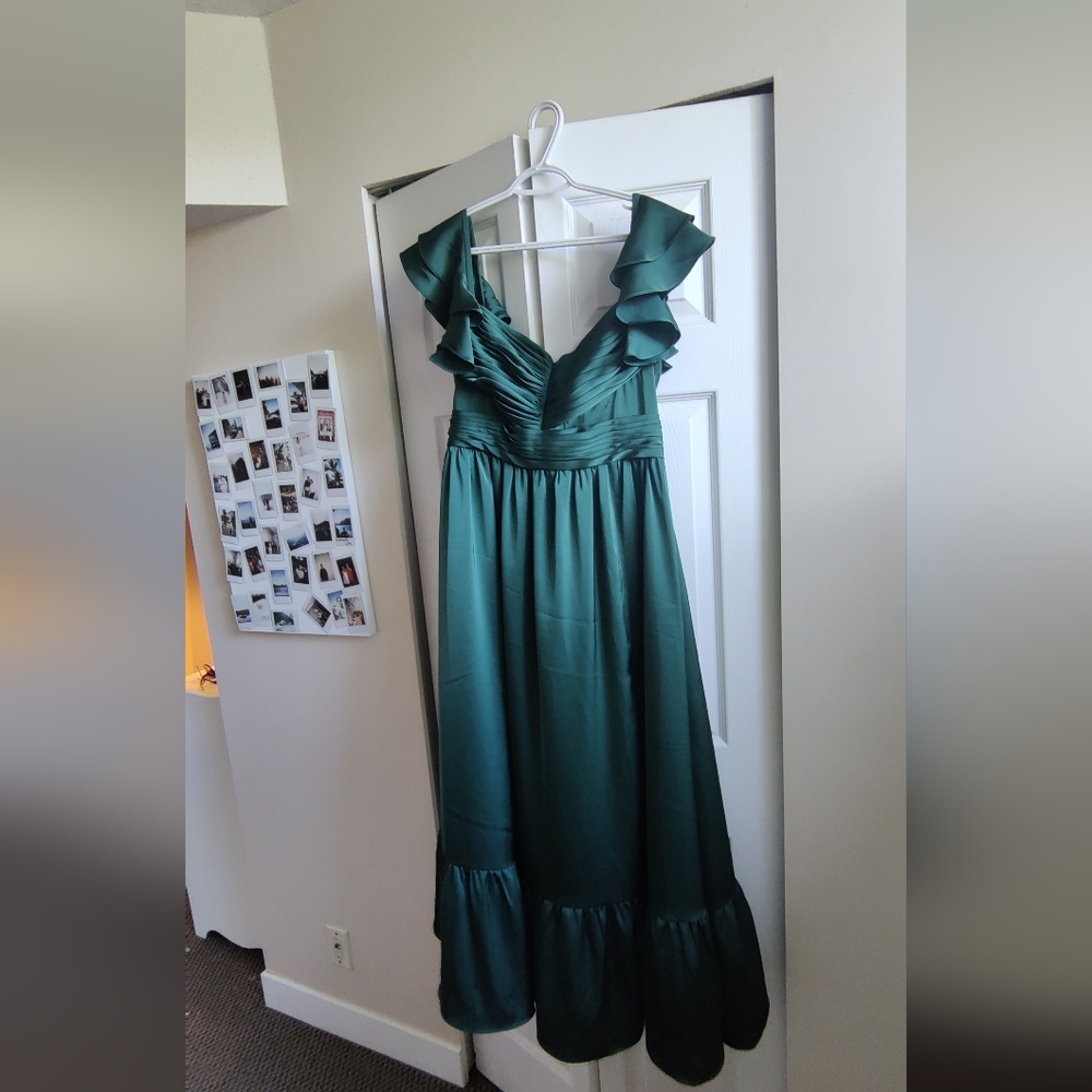 Azazie Strapless Green Dress